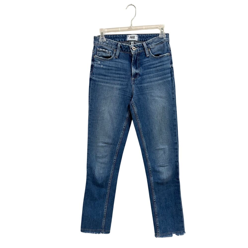 Paige Hoxton‎ Slim Skinny Jeans High Rise Stretch Denim Raw Hem Size 25